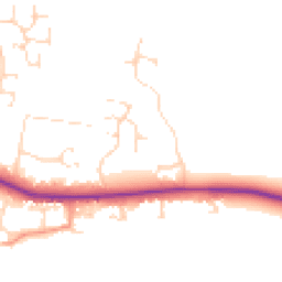 Daytime road noise heatmap for LE7 9NF