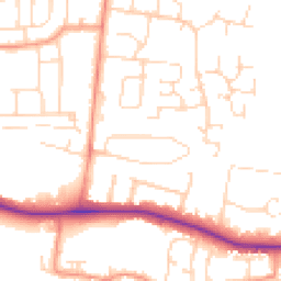 Daytime road noise heatmap for LE7 9PD