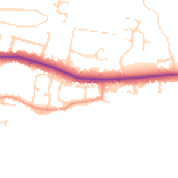 Daytime road noise heatmap for LE7 9QE