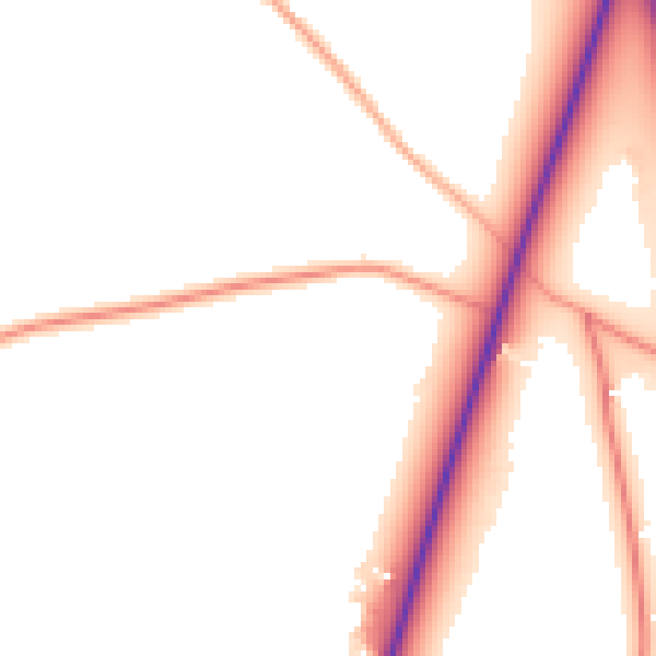 Daytime road noise heatmap for LE9 1RS