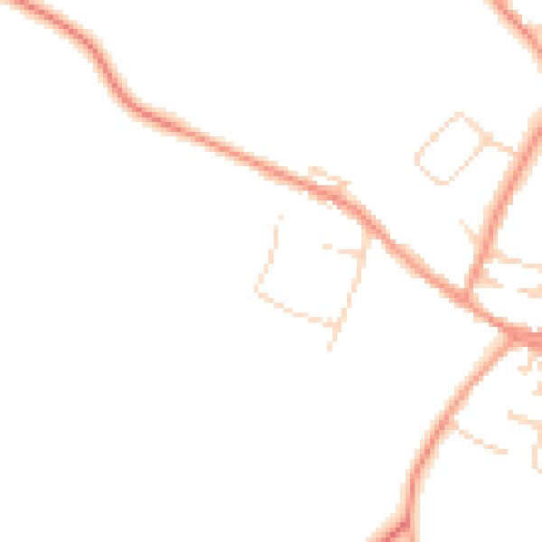 Daytime road noise heatmap for LE9 1SR