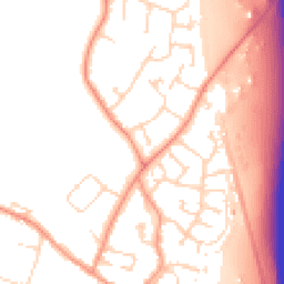 Daytime road noise heatmap for LE9 1SS