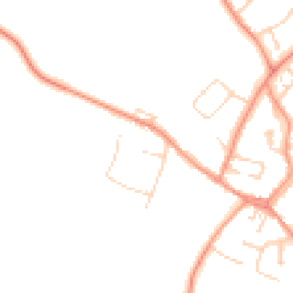 Daytime road noise heatmap for LE9 1TH