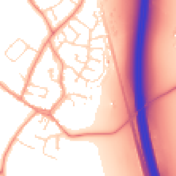 Daytime road noise heatmap for LE9 1UH