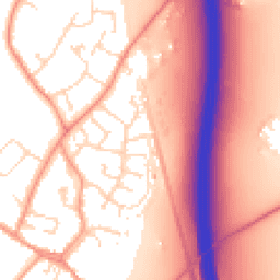 Daytime road noise heatmap for LE9 1UN