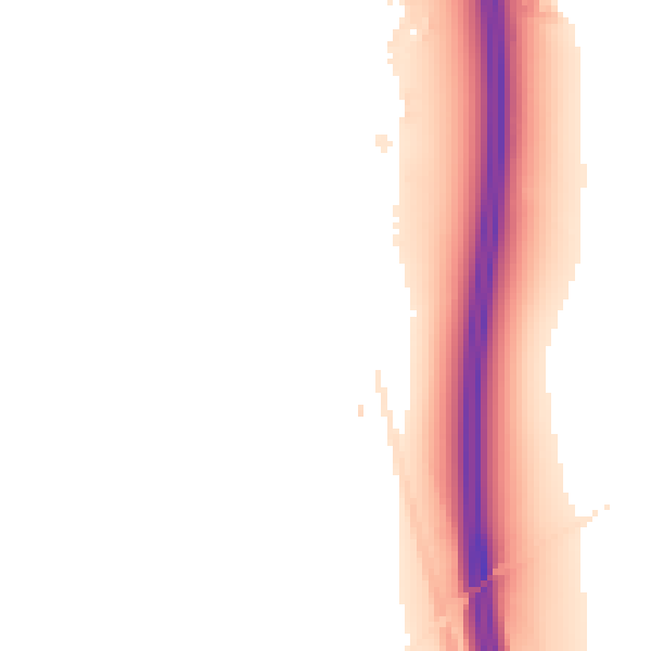 Night-time road noise heatmap for LE9 1UN