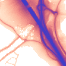 Daytime road noise heatmap for LE9 2AF