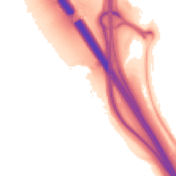 Night-time road noise heatmap for LE9 2AF