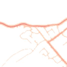 Daytime road noise heatmap for LE9 2BA
