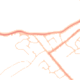 Daytime road noise heatmap for LE9 2BN