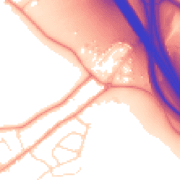 Daytime road noise heatmap for LE9 2BY