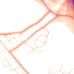 Daytime road noise heatmap for LE9 2DB