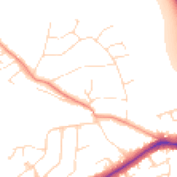 Daytime road noise heatmap for LE9 2EB
