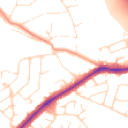 Daytime road noise heatmap for LE9 2HQ