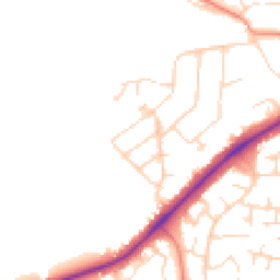 Daytime road noise heatmap for LE9 2HS