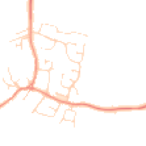 Daytime road noise heatmap for LE9 3AJ