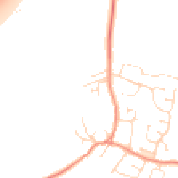 Daytime road noise heatmap for LE9 3BJ
