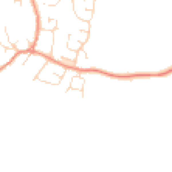 Daytime road noise heatmap for LE9 3BR