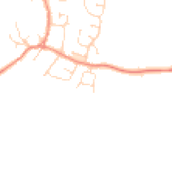 Daytime road noise heatmap for LE9 3BU
