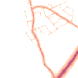 Daytime road noise heatmap for LE9 3BW