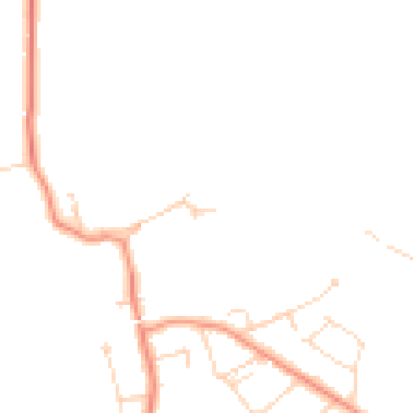 Daytime road noise heatmap for LE9 3EF