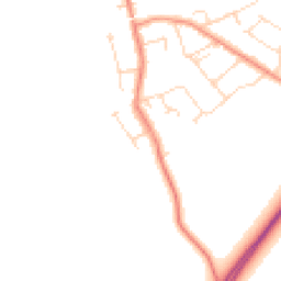 Daytime road noise heatmap for LE9 3EN