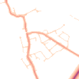 Daytime road noise heatmap for LE9 3GW