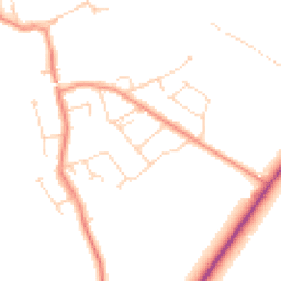 Daytime road noise heatmap for LE9 3GY
