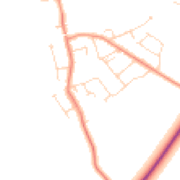 Daytime road noise heatmap for LE9 3HB