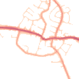 Daytime road noise heatmap for LE9 4EU