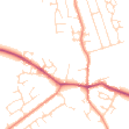 Daytime road noise heatmap for LE9 4NB