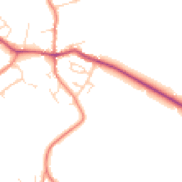 Daytime road noise heatmap for LE9 4NJ