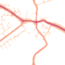 Daytime road noise heatmap for LE9 4TY