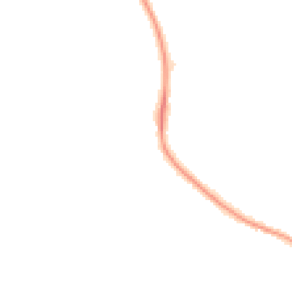 Night-time road noise heatmap for LE9 6NP