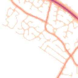 Daytime road noise heatmap for LE9 6QU