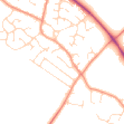 Daytime road noise heatmap for LE9 6RH