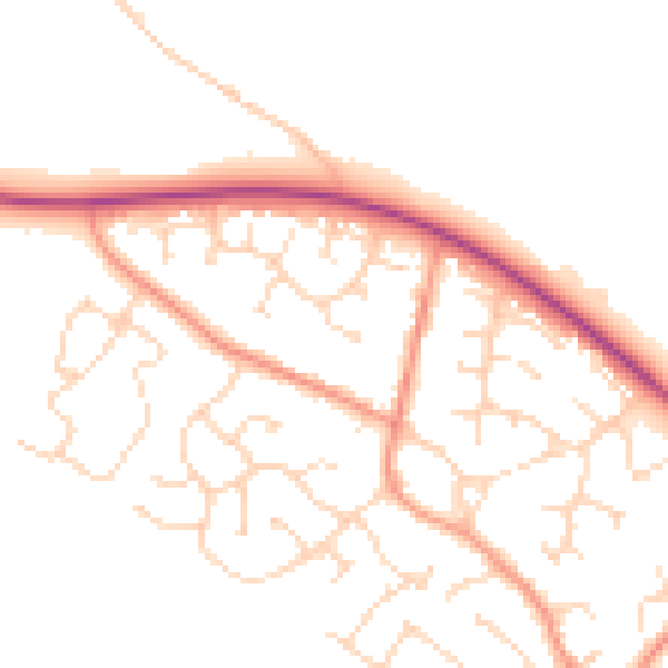 Daytime road noise heatmap for LE9 6SE