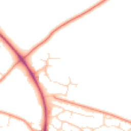 Daytime road noise heatmap for LE9 6TY