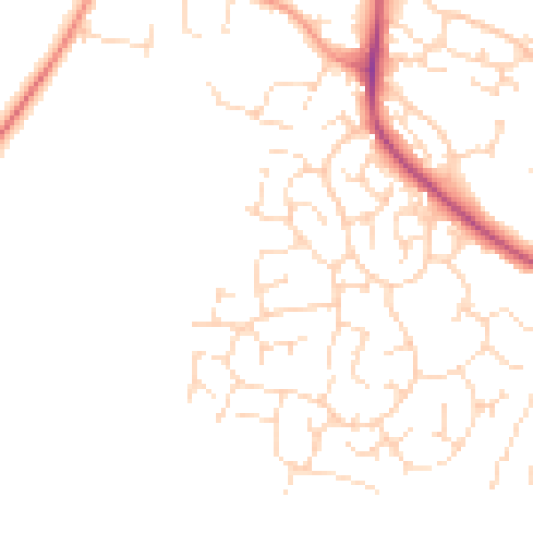 Daytime road noise heatmap for LE9 6UD