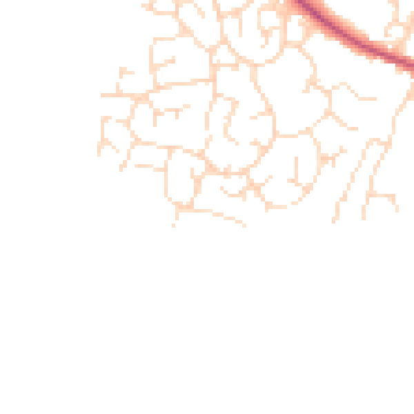 Daytime road noise heatmap for LE9 6WR