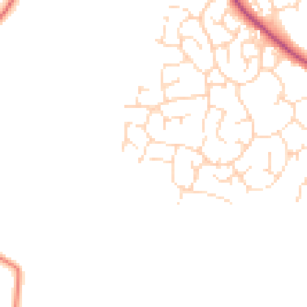 Daytime road noise heatmap for LE9 6WW