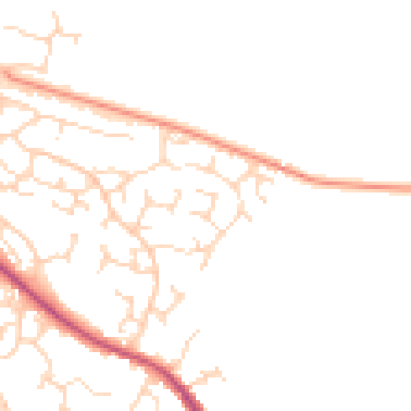 Daytime road noise heatmap for LE9 6XX