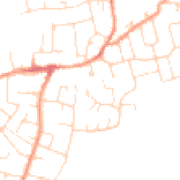 Daytime road noise heatmap for LE9 7DW