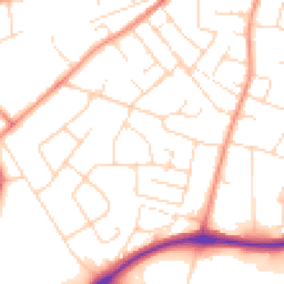 Daytime road noise heatmap for LE9 7HA