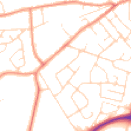 Daytime road noise heatmap for LE9 7HB