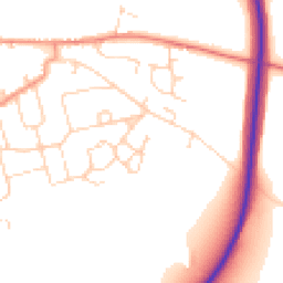Daytime road noise heatmap for LE9 7JN