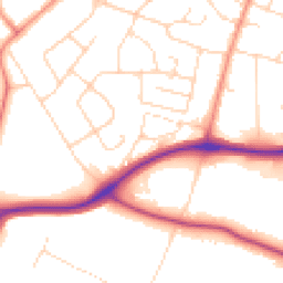 Daytime road noise heatmap for LE9 7NH
