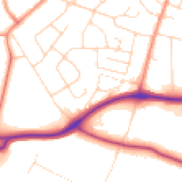Daytime road noise heatmap for LE9 7NX