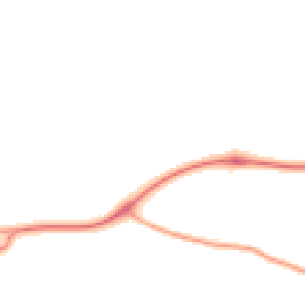 Night-time road noise heatmap for LE9 7NX