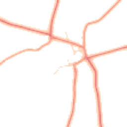 Daytime road noise heatmap for LE9 7QE